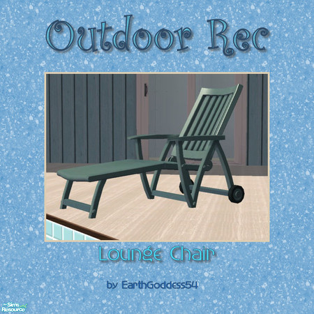 Sims 2 — Outdoor Rec - Lounge Chair by EarthGoddess54 — Recolor of Maxis' "Kick BackYard Lounge chair by