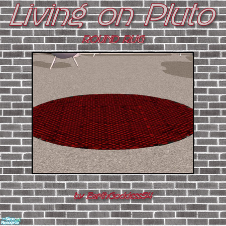 Sims 2 — Living on Mars - Rug by EarthGoddess54 — Red, textured recolor of Maxis' The Inlaid Medallion. Enjoy!