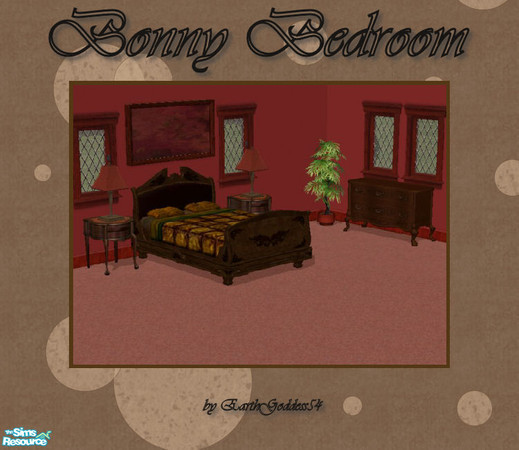 Sims 2 — Bonny Bedroom by EarthGoddess54 — When Scottish Lord, Angus, first set eyes on this bedroom suite, he exclaimed,