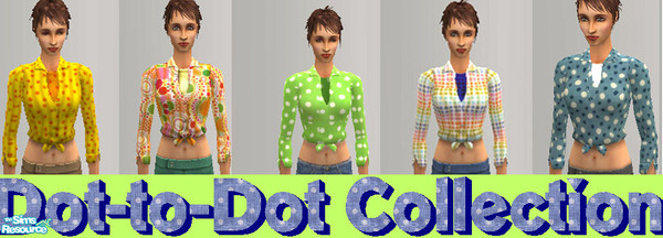 Sims 2 — Dot-to-Dot Collection by okadoka — A variety of fun polka dot prints make up this collection. It includes: