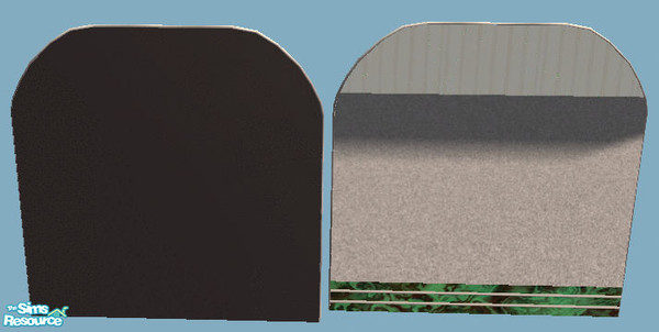 Sims 2 — Ashley Cataline Mirror Malachite Silvr2 by suceress — Recolor. Rounded wall mirror. Malachite with silver trim
