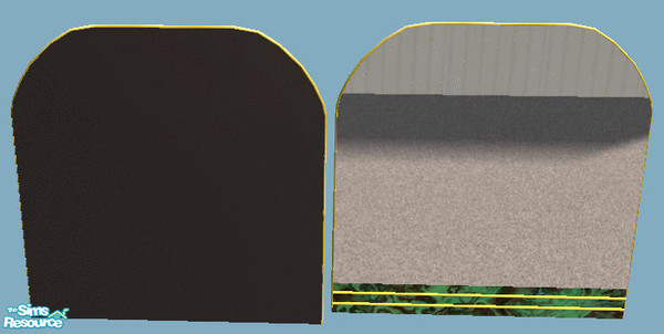 Sims 2 — Ashley Cataline Mirror Malachite Gold2 by suceress — Recolor. Rounded wall mirror. Malachite with gold trim and