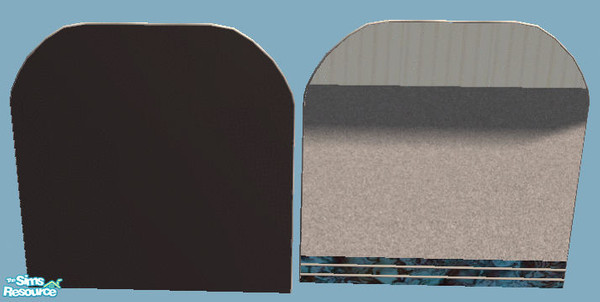 Sims 2 — Ashley Cataline Mirror Lapis Silver2 by suceress — Recolor. Rounded wall mirror. Lapis with silver trim and