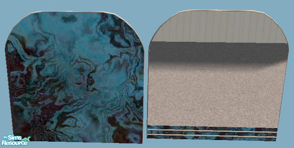 Sims 2 — Ashley Cataline Mirror Lapis Silver1 by suceress — Recolor. Rounded wall mirror. Lapis with silver trim and