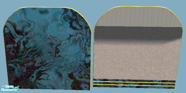 Sims 2 — Ashley Cataline Mirror Lapis Gold1 by suceress — Recolor. Lapis with gold trim and accents. Rounded top wall