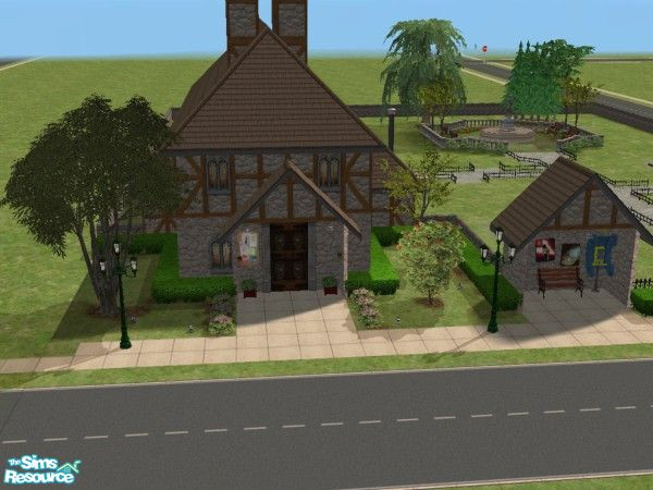 Sims 2 — church with graveyard by ladyoscar1898 — church with graveyard, my first house