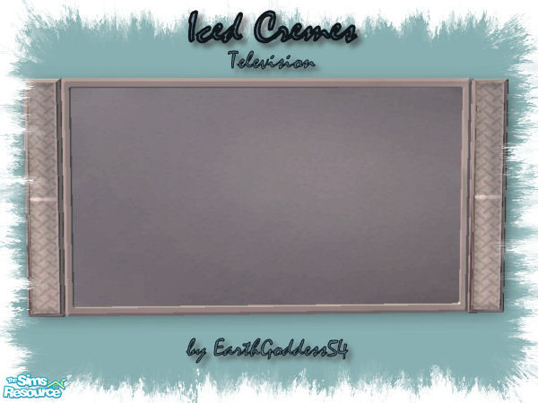 Sims 2 — Iced Cremes - Television by EarthGoddess54 — White, metalic recolor of Maxis' Soma "Wall-Eye" Large