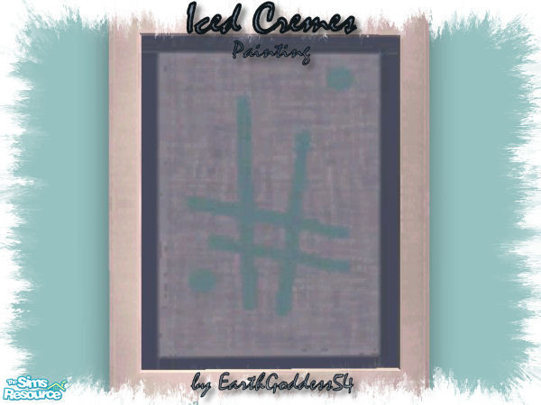 Sims 2 — Iced Cremes - Painting by EarthGoddess54 — Recolor of Maxis' "Geometry 101" by Mrs. Wieprecht. Enjoy!