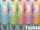 Sims 4 — Friends Not Food Sweater by faunaa — Friends Not Food Sweater for Toddlers. Pig drawing is by CinnamonSeries.com