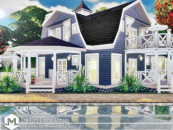 Sims 4 — The Suzy Coastal Cottage by Moniamay72 — Beautiful Cape Cod style Cottage.This is a perfect home for a lot along