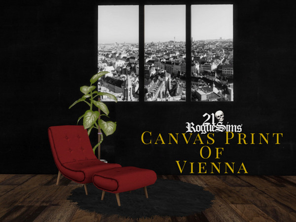 Sims 4 — Canvas Print Of Vienna-City Living Needed by 21roguesims — One Swatch The image used in the canvas print is my