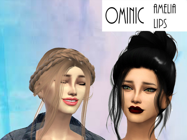 Sims 4 — Ominic Amelia Lips by OminicSims — 23 Lip swatches in total 16 Pale swatches 7 Dark swatches Enjoy :)