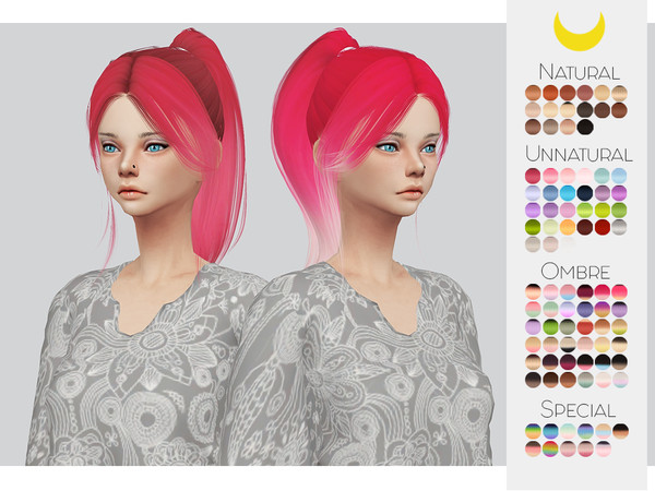 Sims 4 — Hair Retexture 42 - LeahLillith Barbiegirl - Mesh needed by Kalewa-a — -Comes in 90 swatches -Custom Thumbnail