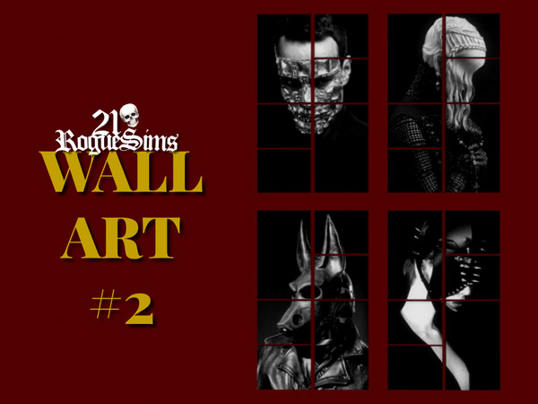 Sims 4 — Wall Art #2 by 21roguesims — Wall Art Four Swatches Base Game Compatible TOU Do not modify and re-upload on