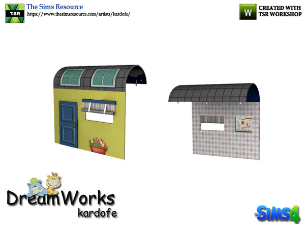 Sims 4 — kardofe_DreamWorks_Canopy 2 by kardofe — Carp to put on the bed of infants, simulates a small house on the