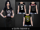 Sims 4 — Bands T-shirt x4 - CatySix by CatySix — 4 T-shirts of bands: Nirvana/Slipknot/Papa Roach/Nightwish **Teen /