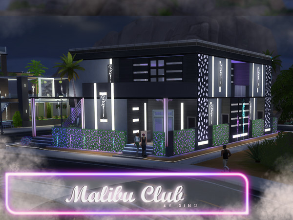 Sims 4 — [NO CC] Malibu Club - The best Club in the City by theonlySino — A new club for your city! My only inspiration
