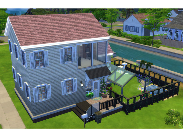 Sims 4 — Blue Arzigogolo by maru_cantwait — The house was built in two floors, in the first there is an open space dining