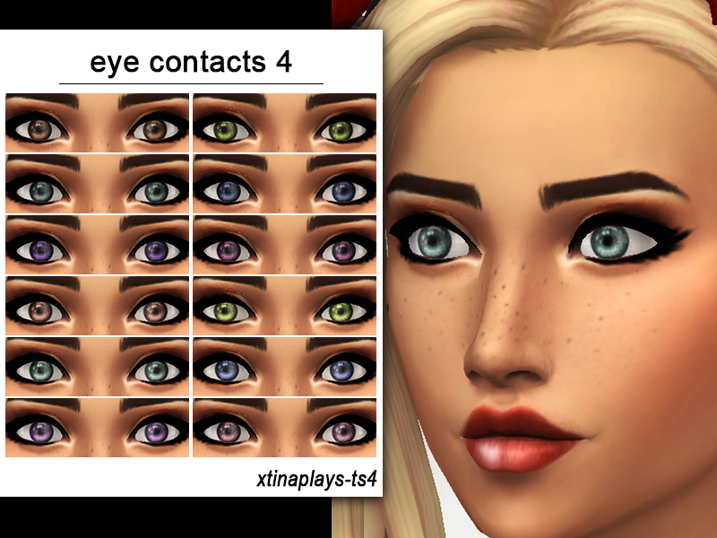 Mod The Sims - June - Default Replacement Eyes + Contacts