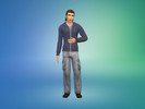 Sims 4 — Homeless male set by saavedrarb — jacket and pants have three colors each, and the boots, two. dirty, stained