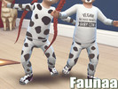 Sims 4 — Moo Pajama Set - Toddler by faunaa — Toddler pajama top and bottoms. Top features two designs: cow print and