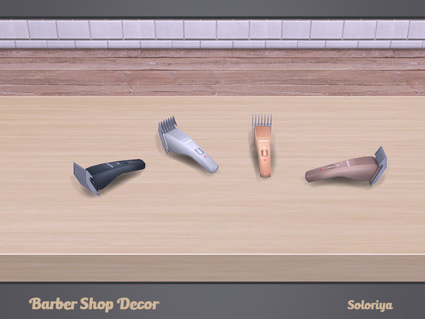 Sims 4 — Barber Shop Decor. Trimmer by soloriya — Decorative trimmer. Part of Barber Shop Decor set. 4 color variations.