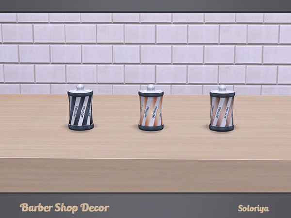 Sims 4 — Barber Shop Decor. Powder by soloriya — Powder in a vessel. Part of Barber Shop Decor set. 3 color variations.