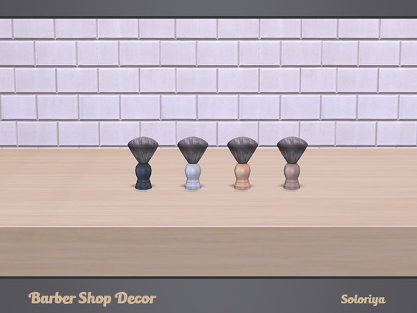 Sims 4 — Barber Shop Decor. Shaving Brush by soloriya — Decorative shaving brush. Part of Barber Shop Decor set. 4 color