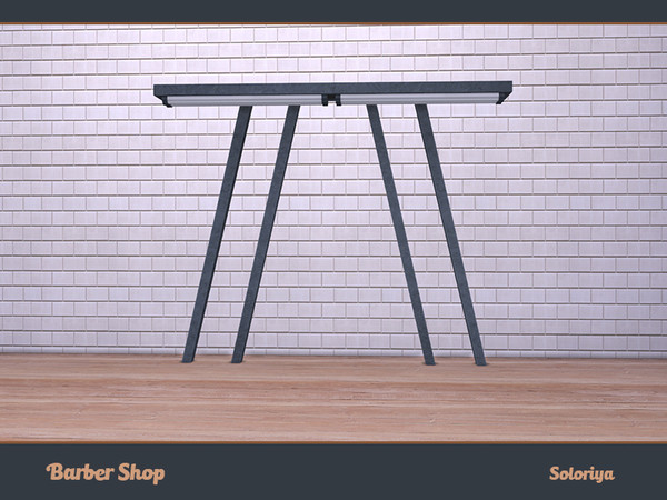 Sims 4 — Barber Shop. Floor Deco by soloriya — Decorative floor sculpture. Part of Barber Shop set. 1 color variations.