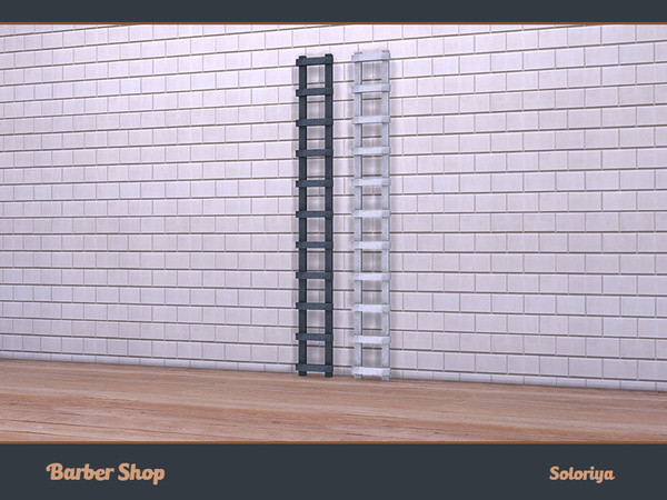 Sims 4 — Barber Shop. Ladder by soloriya — Decorative ladder. Part of Barber Shop set. 2 color variation. Category: