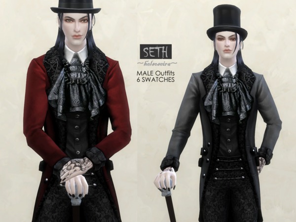 The Sims Resource - SETH - Male Outfits - Vampire Needed
