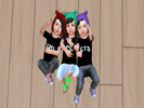 Sims 4 — Triplets T-shirts   by xPaulix99 — T-shirts for toddler triplets, boys, girls or both.