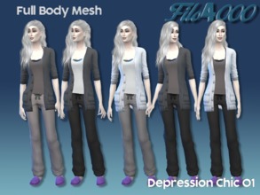 Sims 4 — Depression Chic by filo40002 — Depression Chic! Look fabulous while sitting around your house, depressed. New