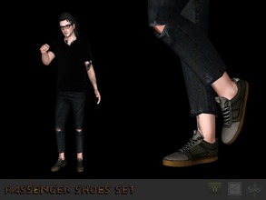 Sims 3 — Sneakers #1 by Shushilda2 — Conversion from the game Tony Hawk Low poly | recolorable channels | CAS and