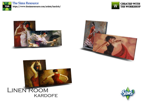 Sims 3 — kardofe_Linen Room_Pictures by kardofe — Three canvases to put on a table or on the floor, leaning against the