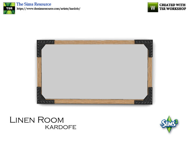 Sims 3 — kardofe_Linen Room_Mirror by kardofe — Industrial style wall mirror