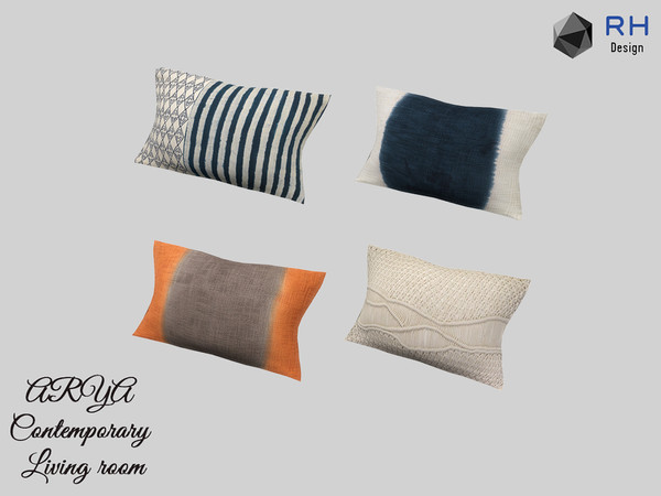 Sims 4 — ARYA Pillow - Small by RightHearted — This pillow gives casual vibes with its on-trend cotton. You can find it