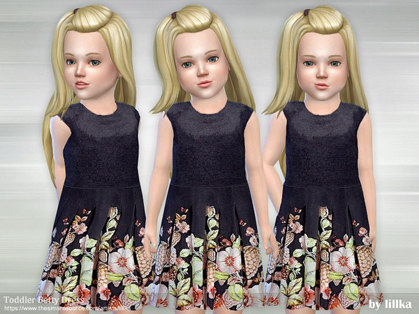 Sims 4 — Toddler Betty Dress [NEEDS TODDLER STUFF] by lillka — Toddler Betty Dress New item / one style YOU NEED Toddler