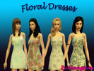 Sims 4 — Floral dress by Zicobangsims — Floral dress, 4 swatches. recoloring/retexture