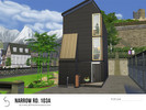 Sims 4 — NARROW RD 103A House by k-omu2 — Located close to the river, this narrow house boasts lots of sun, bracing