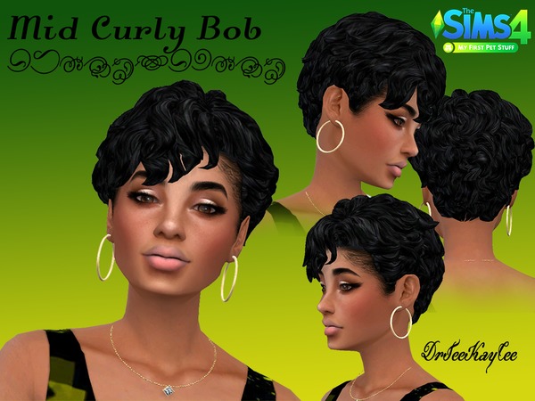 The Sims Resource - Mid Curly Bob - My first Pet SP needed