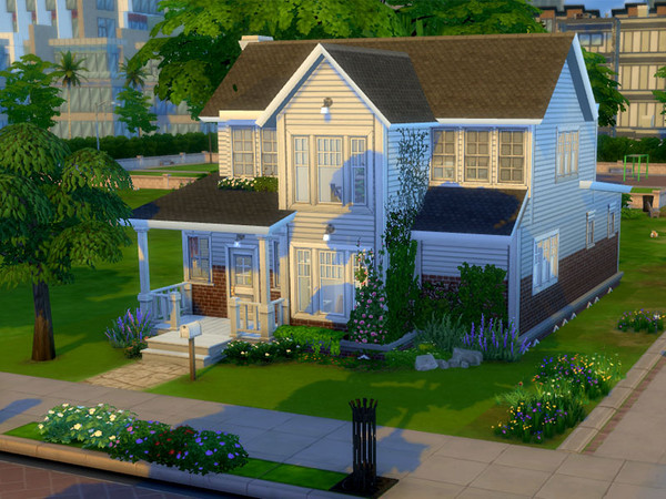 Sims 4 — Minimalist artist house / NO CC by residentsim — The perfect place for artists Sims develop their talent. House