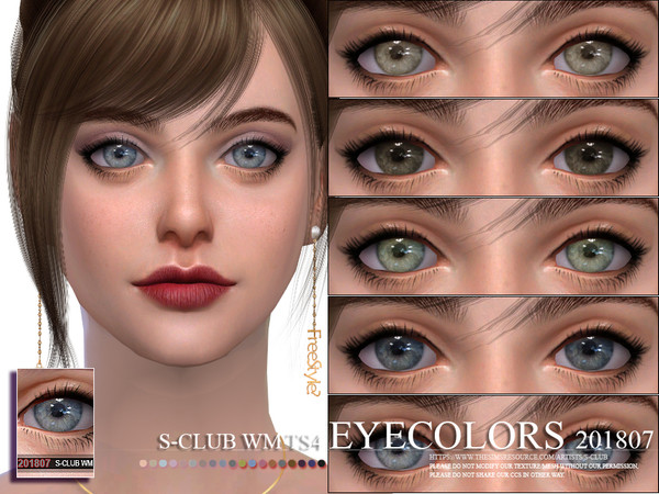 Sims 4 — S-Club WM ts4 Eyecolors 201807  by S-Club — Eyecolors, 10 swatches, hope you like, thank you.