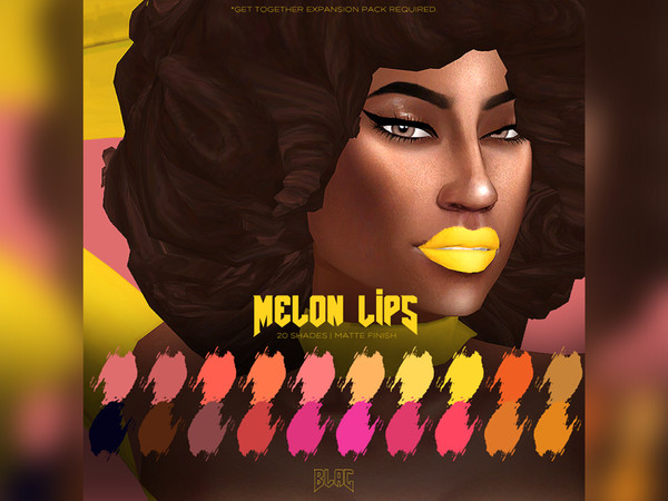 Sims 4 — MELON LIPS | Matte Liquid Lipstick by BLACcosmetics — This lippie comes in 20 shades inspired maybe sorta not