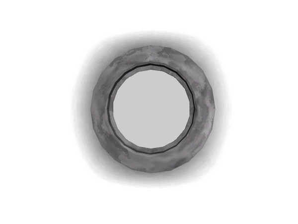 Sims 4 — Whithby Entry Mirror by Angela — Whithby Entry Mirror Metal frame round mirror