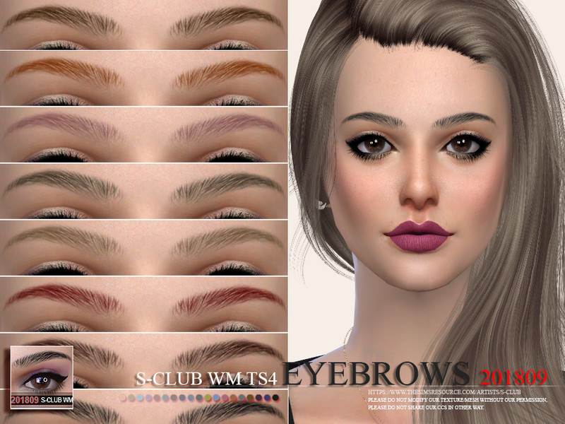 Eyebrows The Sims 4 Resource S Club Wm Ts4 Eyebrows 201804 • Female