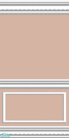 Sims 2 — jsf2TanWRail by jsf — From jsf Designs, a light, rosy tan paint with my new "White" wainscoting. Find