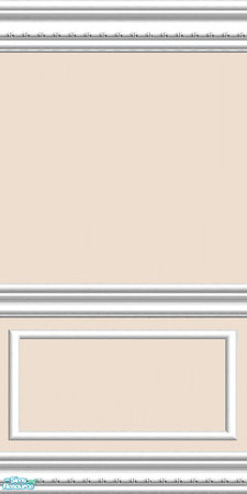 Sims 2 — jsf2BeigeWRail by jsf — From jsf Designs, a light beige paint with my new "White" wainscoting. Find in