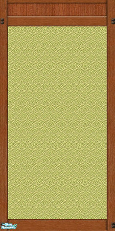 Sims 2 — Mission Panel Green Wallpaper by karlik-nos — This wall treatment is based on the Maxis panel from OFB, which