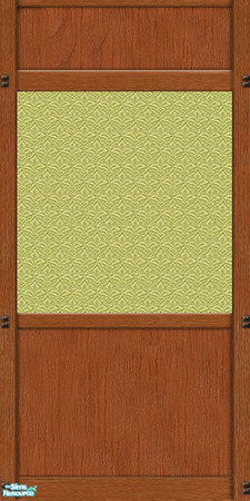 Sims 2 — Mission Panel Green Wallpaper by karlik-nos — This wall treatment is based on the Maxis panel from OFB, which